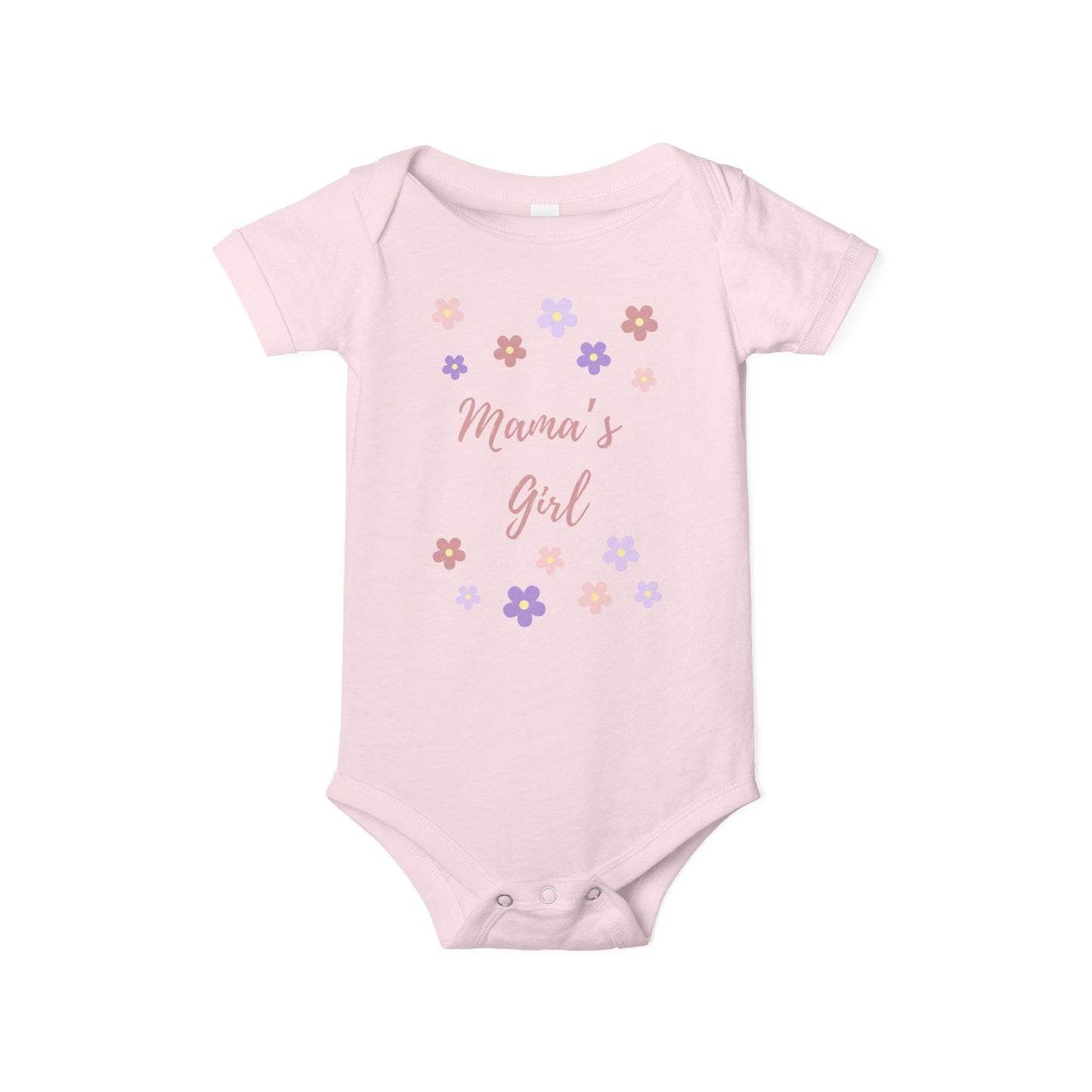 Baby Onesie - Cute Floral 'Mama's Girl' Infants Bodysuit
