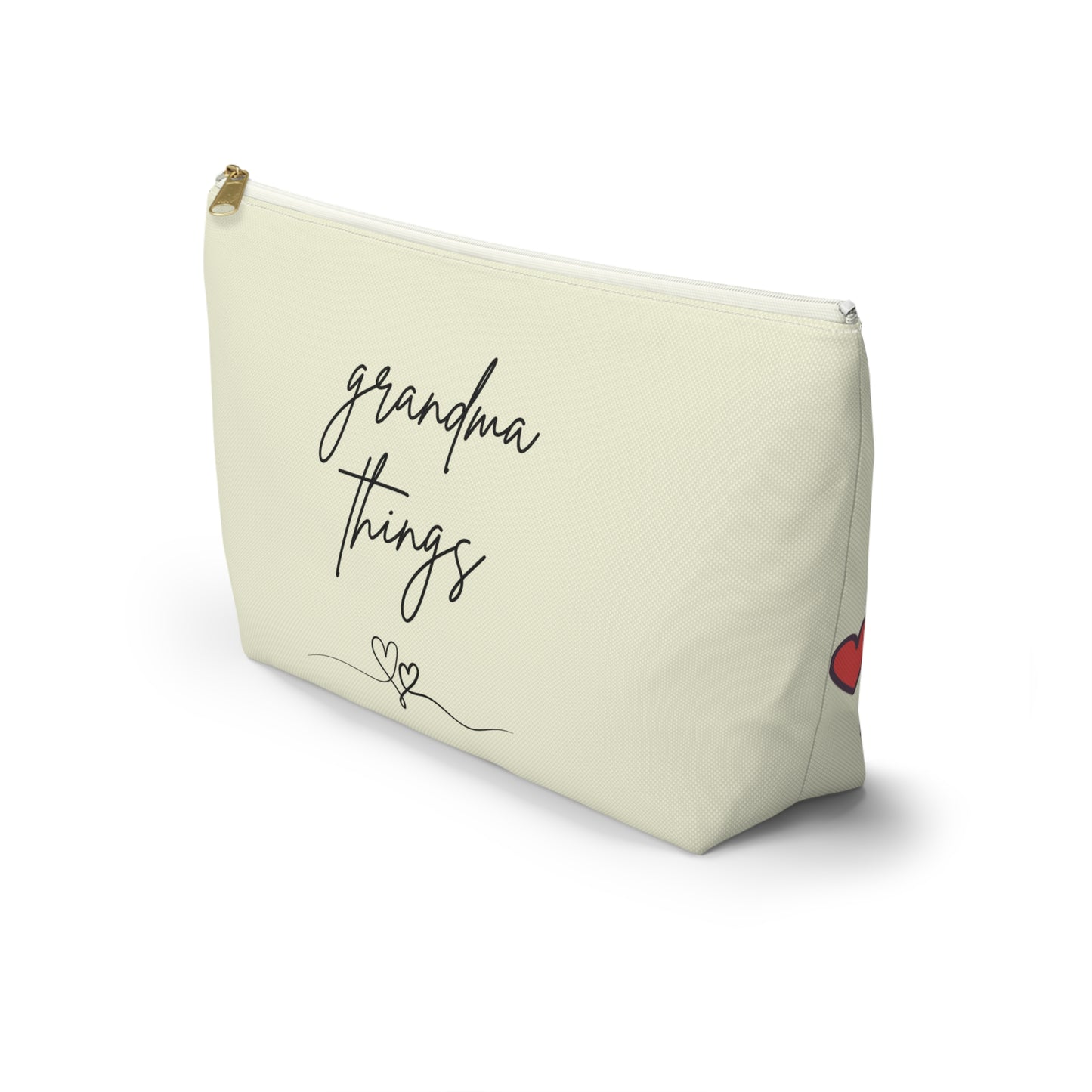 Accessory Pouch - Grandma Things Heart Print - Perfect Gift for Grandmothers