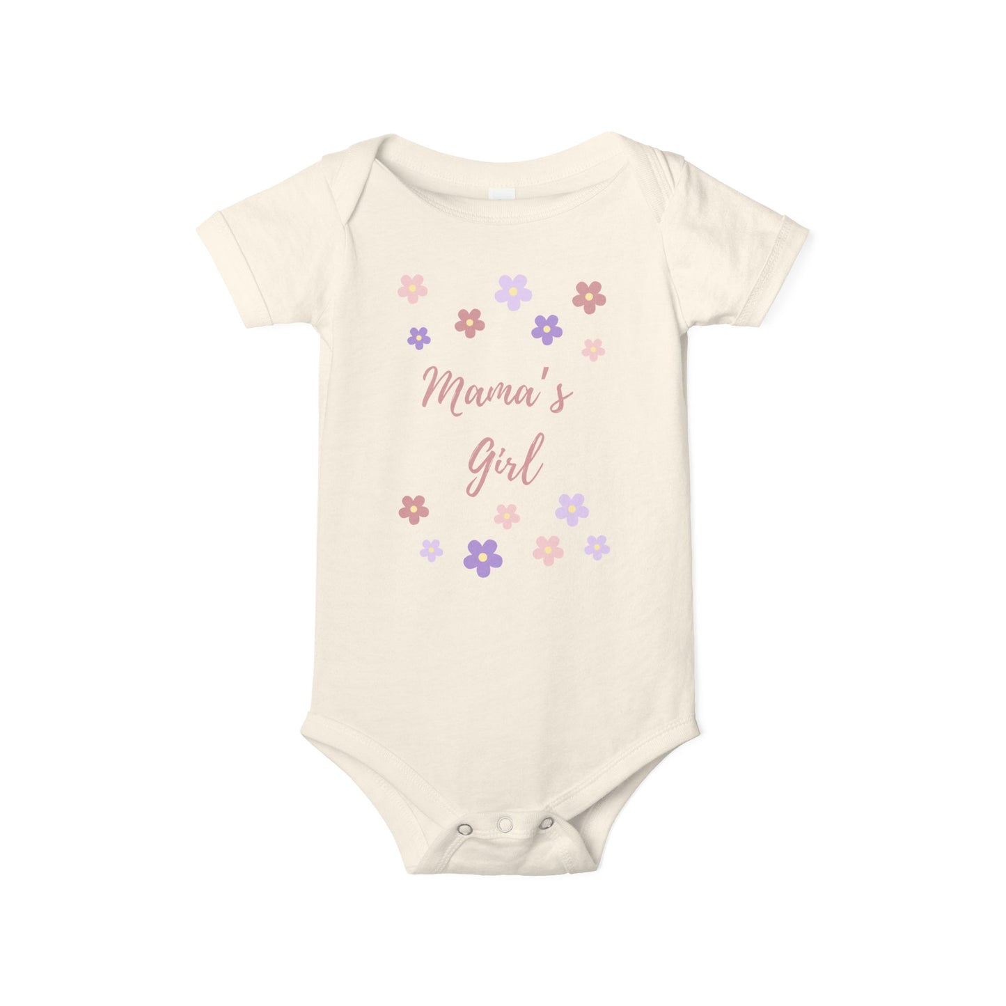 Baby Onesie - Cute Floral 'Mama's Girl' Infants Bodysuit