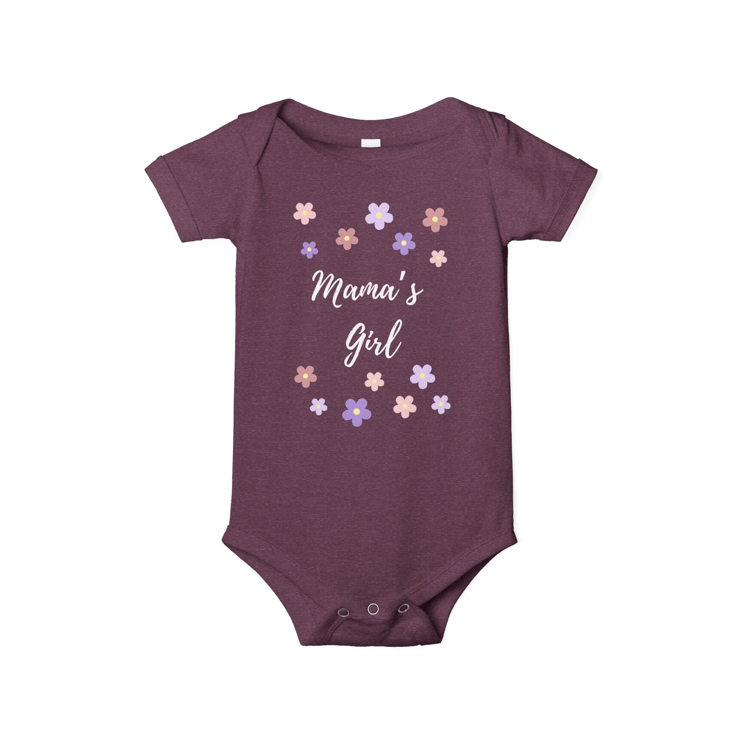Baby Onesie - Cute Floral 'Mama's Girl' Infants Bodysuit