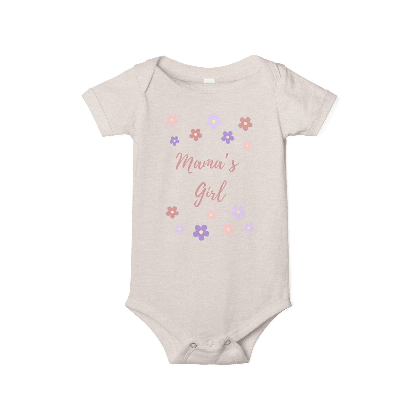 Baby Onesie - Cute Floral 'Mama's Girl' Infants Bodysuit