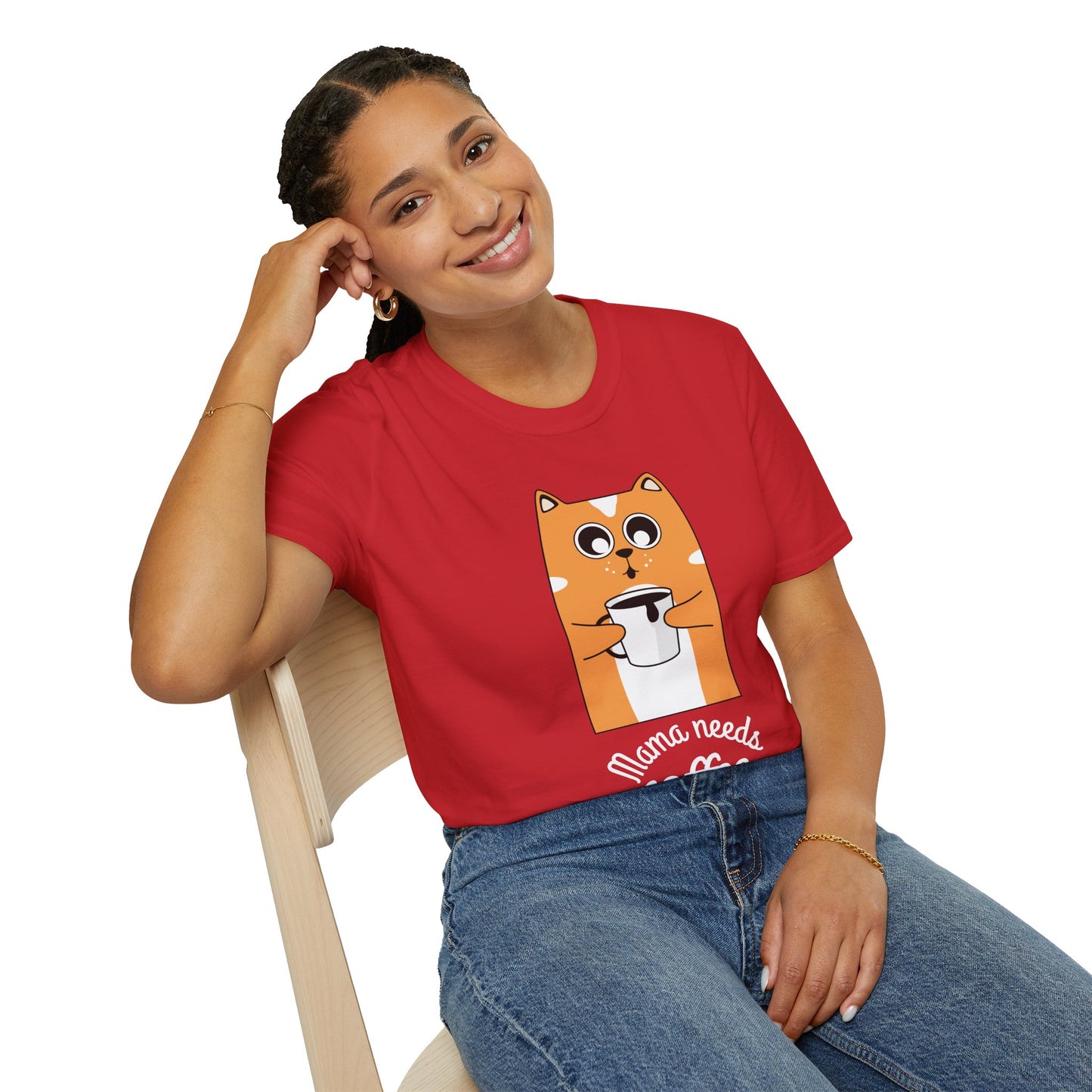 Mama Needs Coffee Unisex T-Shirt | Funny Coffee Lover Tee