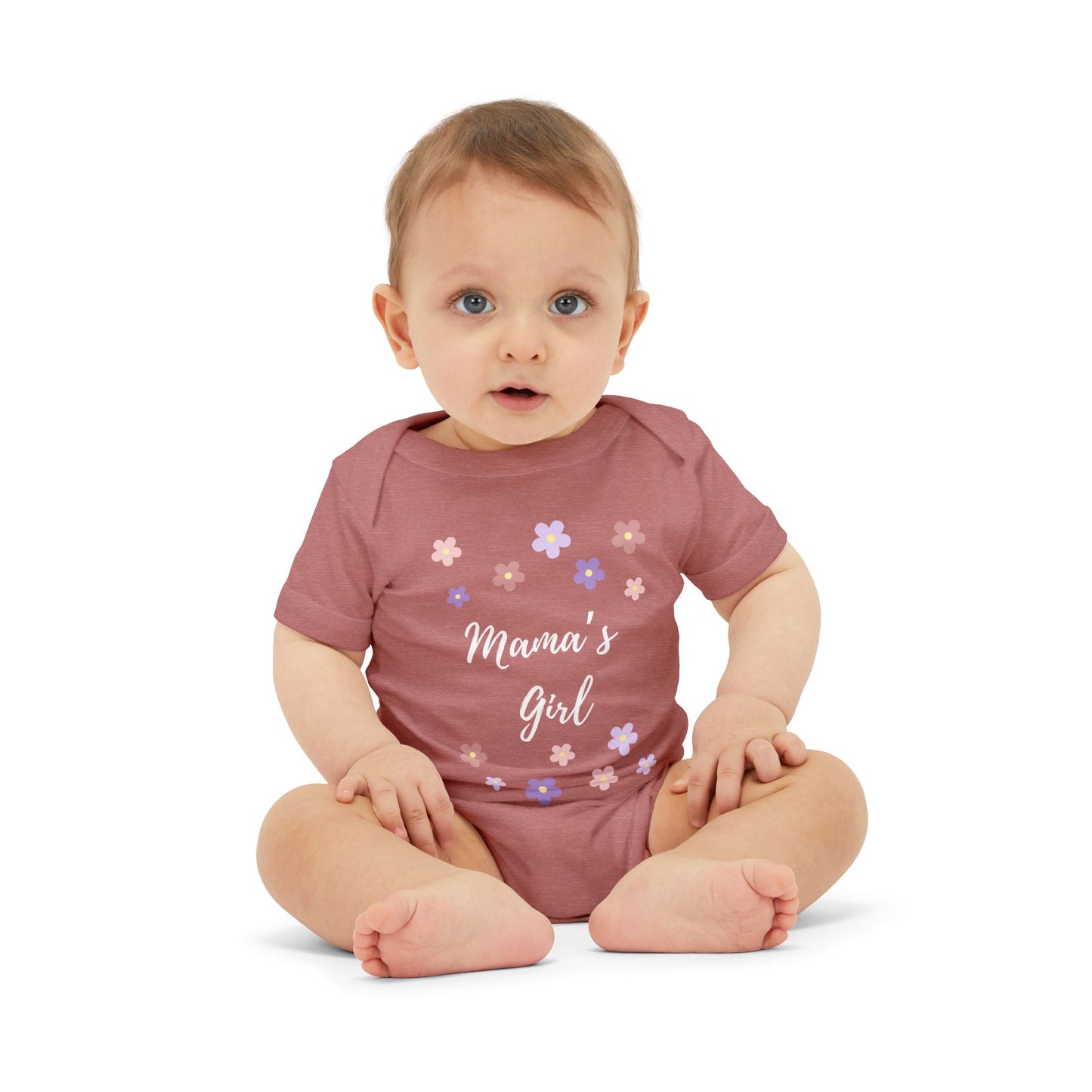 Baby Onesie - Cute Floral 'Mama's Girl' Infants Bodysuit
