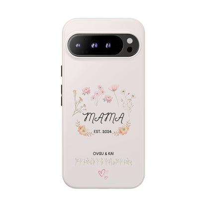 Phone Case - Floral Personalized Tough Case for Mother's Day - Mama, Est [Year], Children's Names