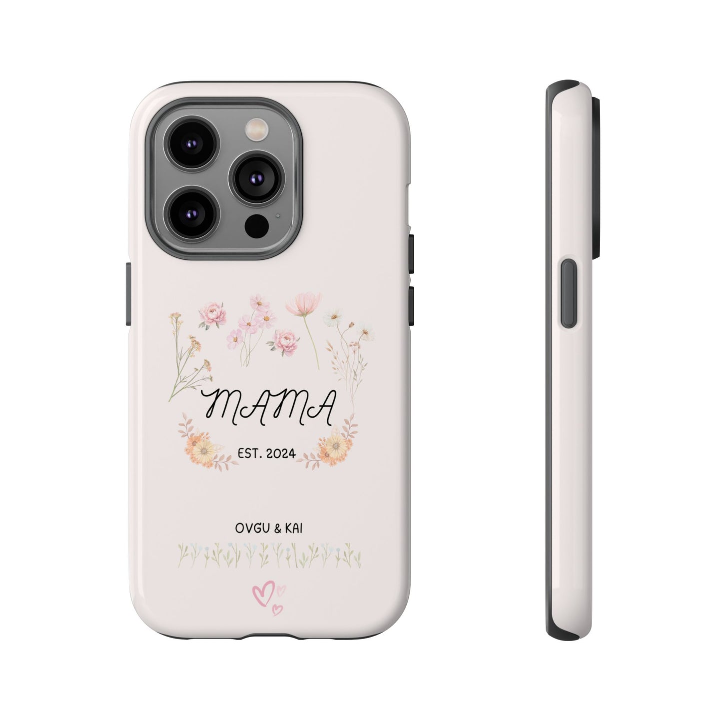 Phone Case - Floral Personalized Tough Case for Mother's Day - Mama, Est [Year], Children's Names