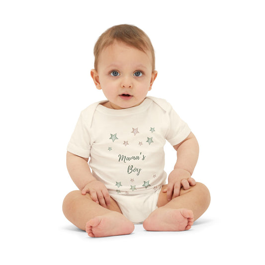 Mama's Boy Infant Jersey One Piece – Cute Baby Bodysuit for Celebrations - Mama’s Boy Onesie for Baby and Toddler