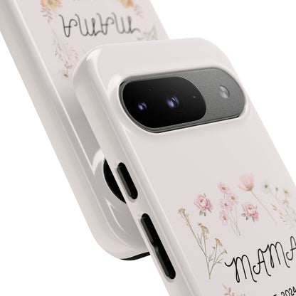 Phone Case - Floral Personalized Tough Case for Mother's Day - Mama, Est [Year], Children's Names