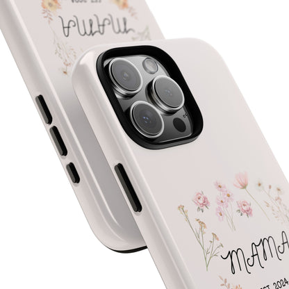Phone Case - Floral Personalized Tough Case for Mother's Day - Mama, Est [Year], Children's Names
