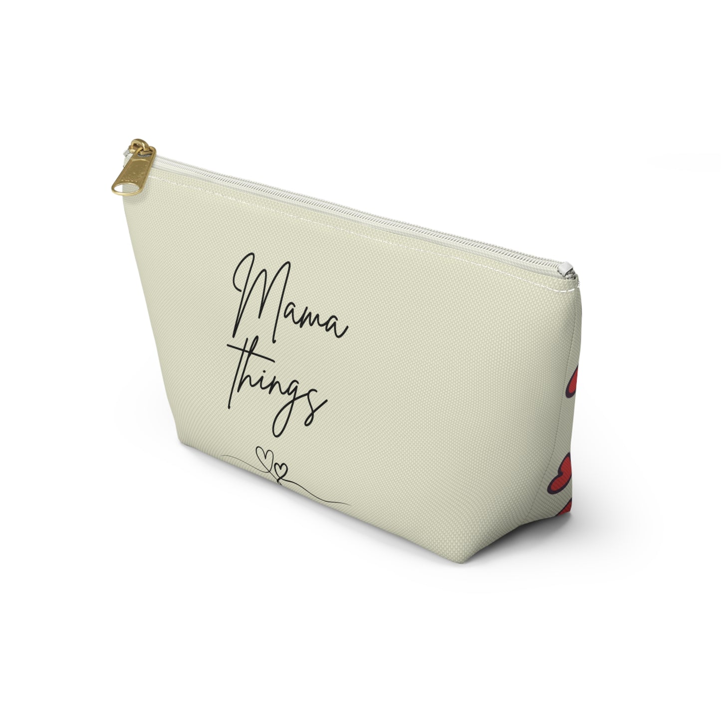 Accessory Pouch - Mama Things Heart Pattern - Stylish Organizer for Moms , Mother’s Day Gift