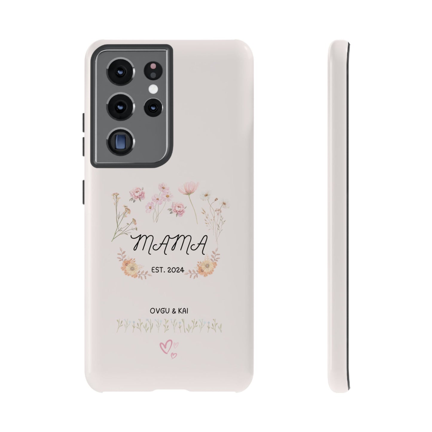 Phone Case - Floral Personalized Tough Case for Mother's Day - Mama, Est [Year], Children's Names