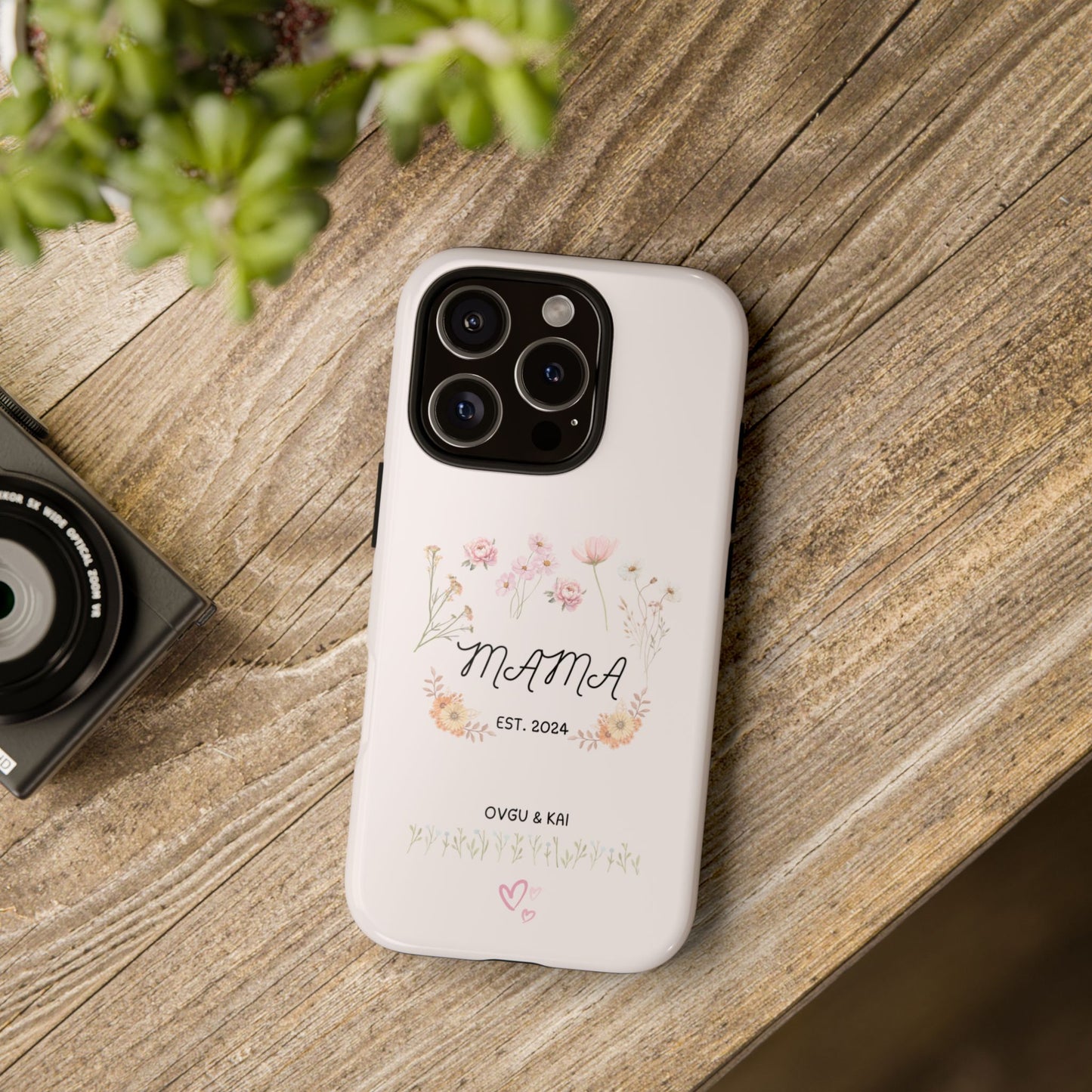 Phone Case - Floral Personalized Tough Case for Mother's Day - Mama, Est [Year], Children's Names