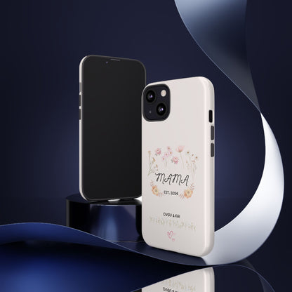 Phone Case - Floral Personalized Tough Case for Mother's Day - Mama, Est [Year], Children's Names