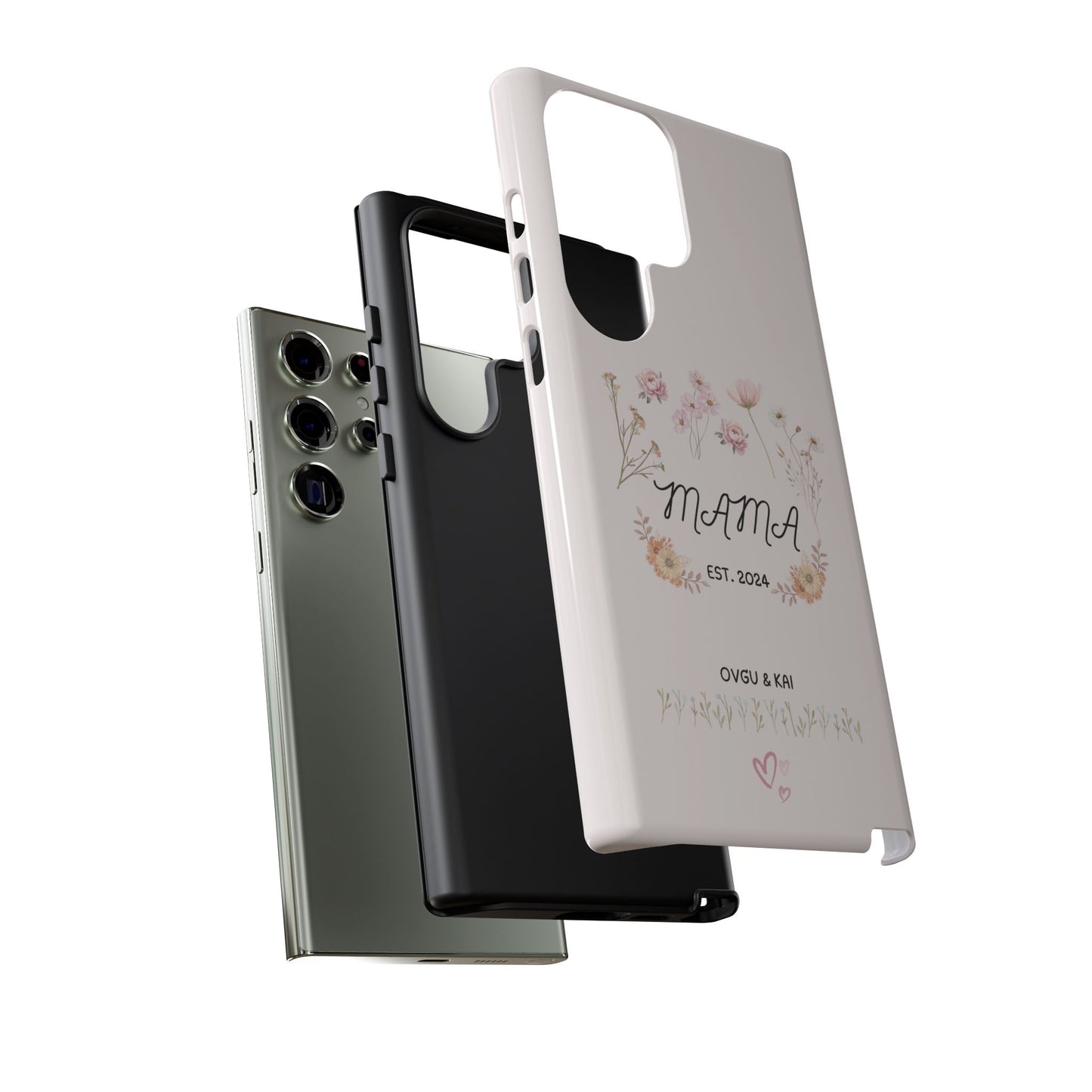 Phone Case - Floral Personalized Tough Case for Mother's Day - Mama, Est [Year], Children's Names