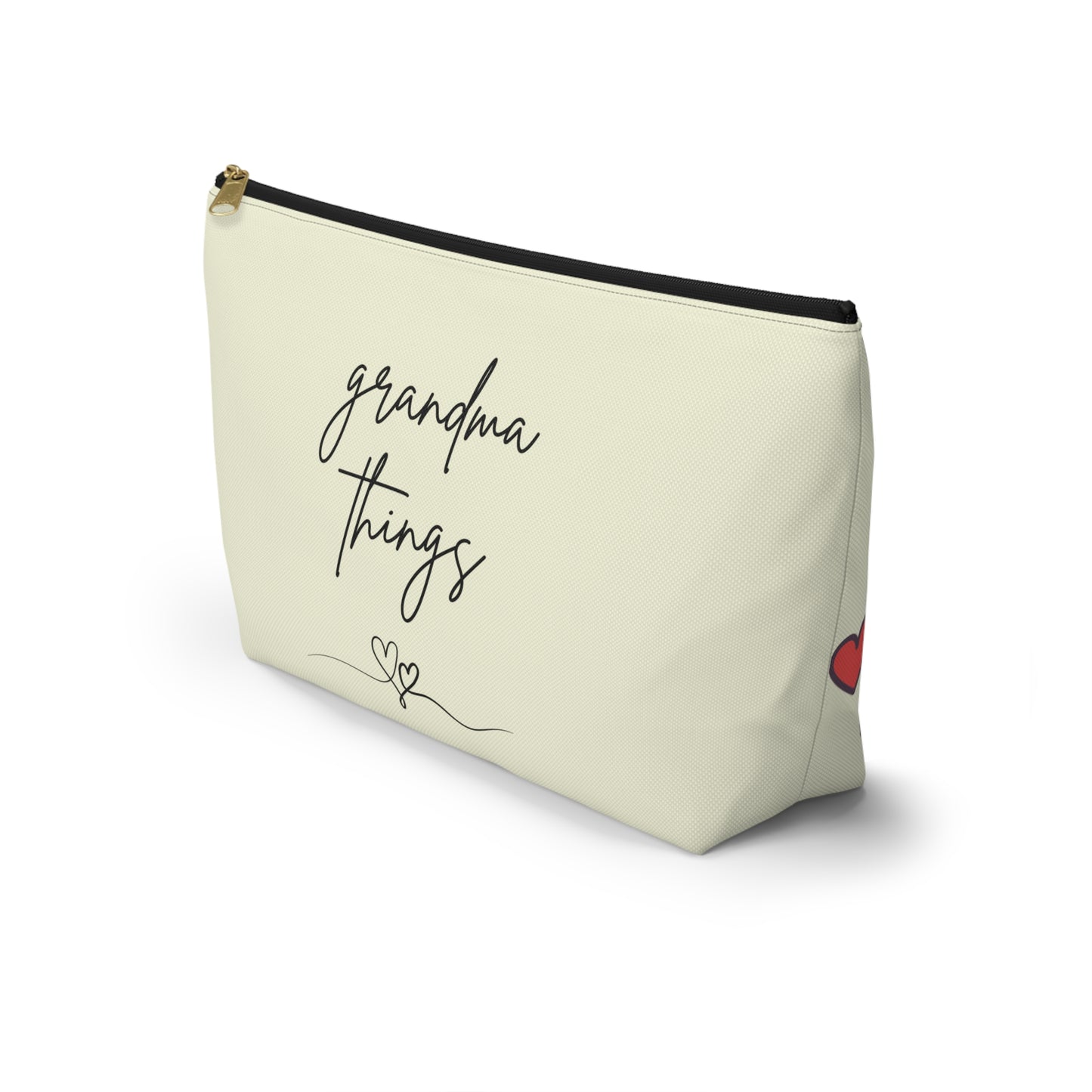 Accessory Pouch - Grandma Things Heart Print - Perfect Gift for Grandmothers