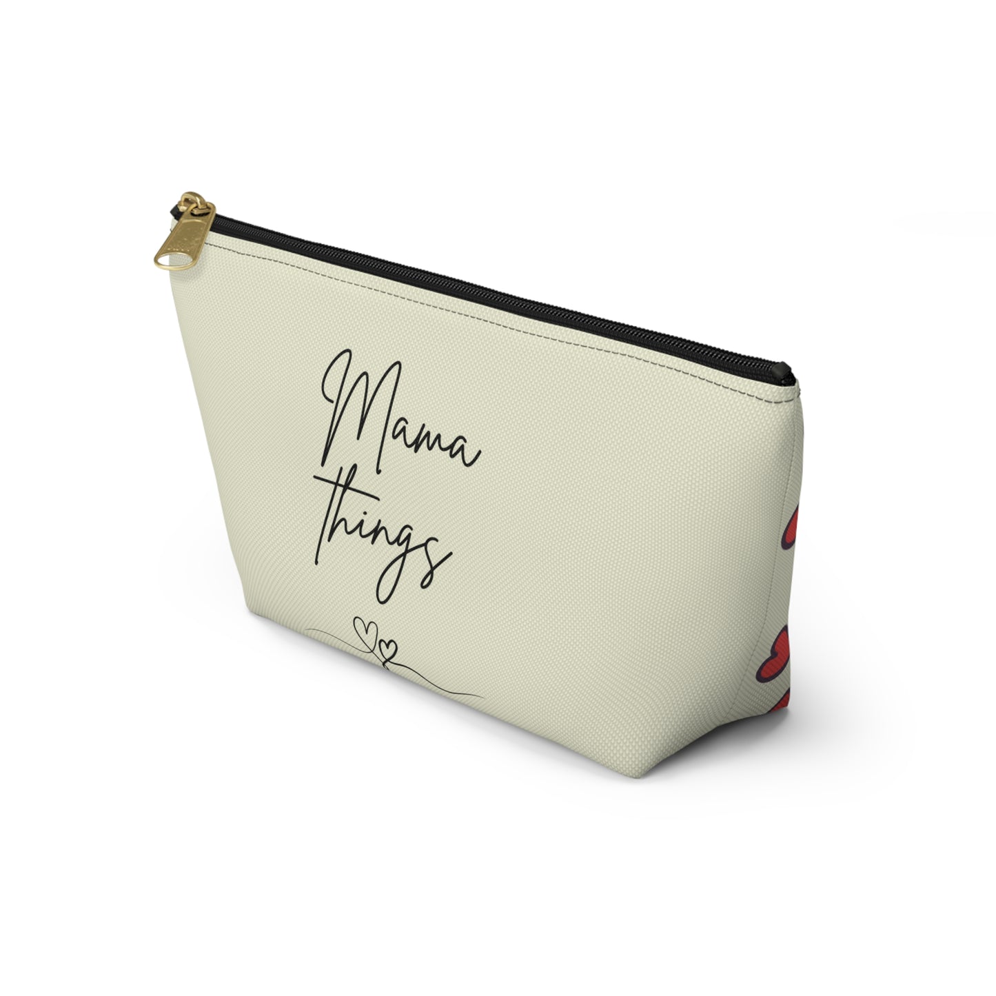 Accessory Pouch - Mama Things Heart Pattern - Stylish Organizer for Moms , Mother’s Day Gift