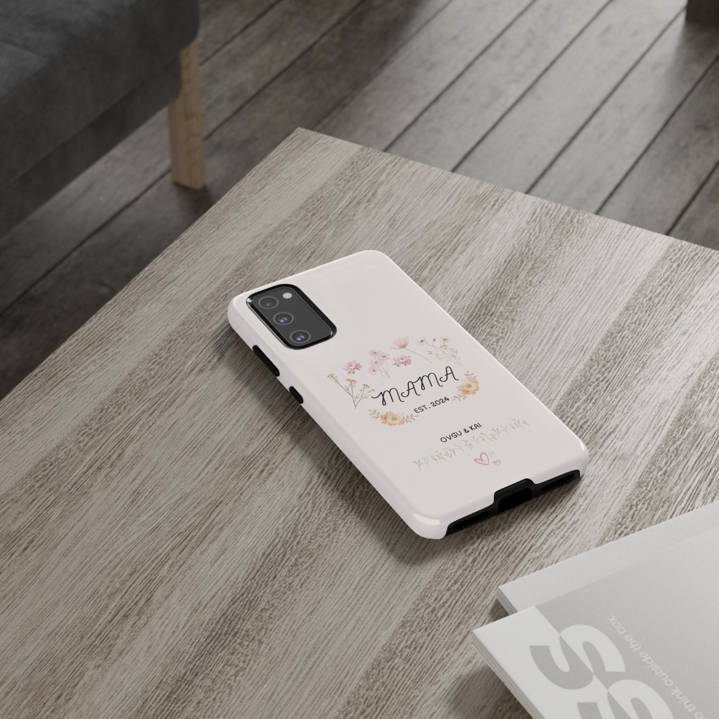 Phone Case - Floral Personalized Tough Case for Mother's Day - Mama, Est [Year], Children's Names