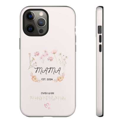 Phone Case - Floral Personalized Tough Case for Mother's Day - Mama, Est [Year], Children's Names
