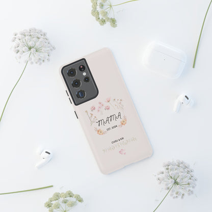 Phone Case - Floral Personalized Tough Case for Mother's Day - Mama, Est [Year], Children's Names
