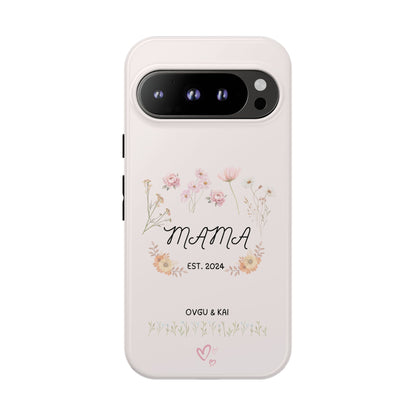 Phone Case - Floral Personalized Tough Case for Mother's Day - Mama, Est [Year], Children's Names
