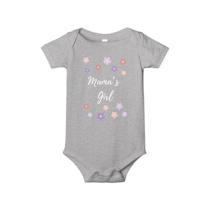 Baby Onesie - Cute Floral 'Mama's Girl' Infants Bodysuit