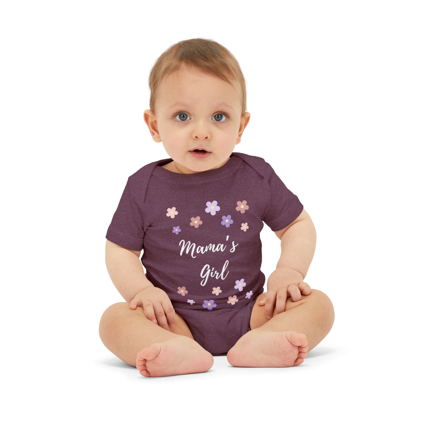 Baby Onesie - Cute Floral 'Mama's Girl' Infants Bodysuit