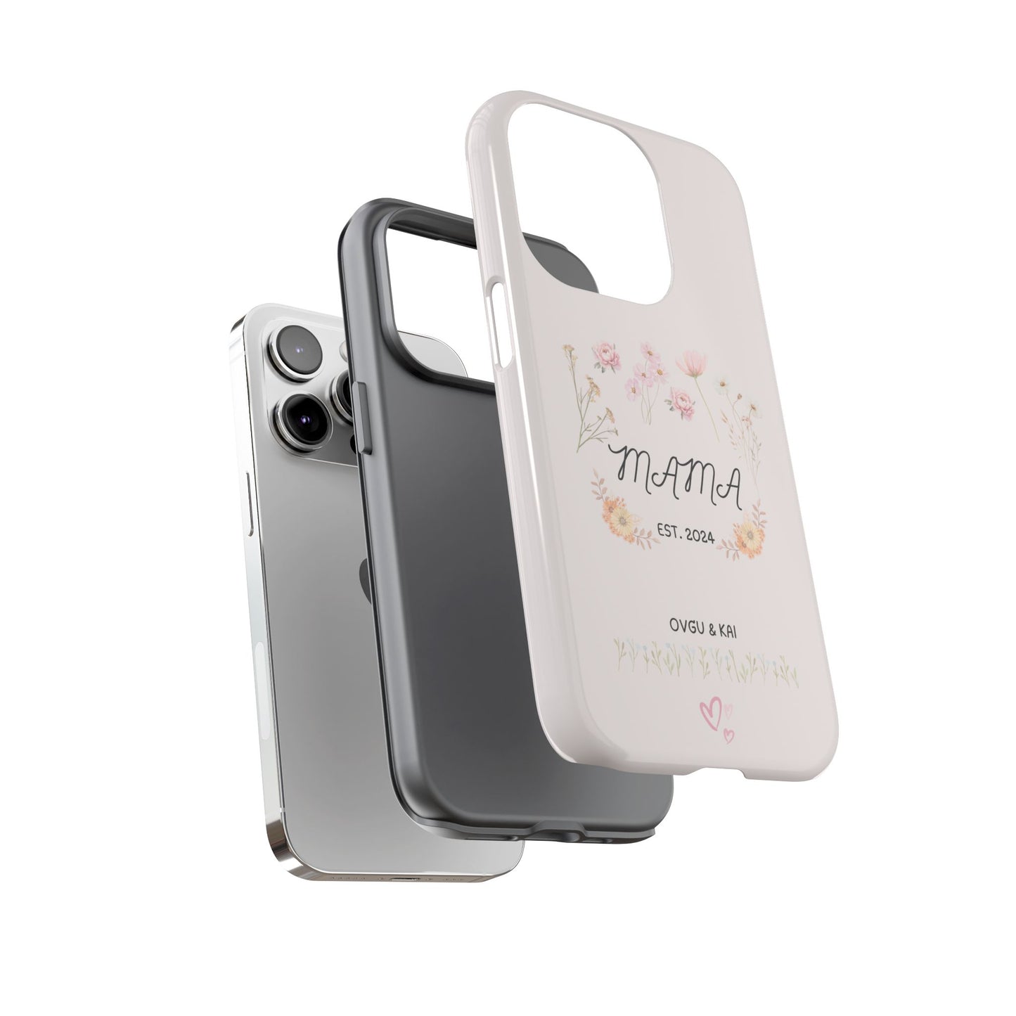 Phone Case - Floral Personalized Tough Case for Mother's Day - Mama, Est [Year], Children's Names