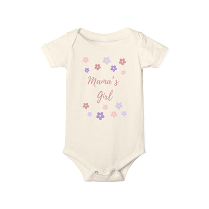 Baby Onesie - Cute Floral 'Mama's Girl' Infants Bodysuit