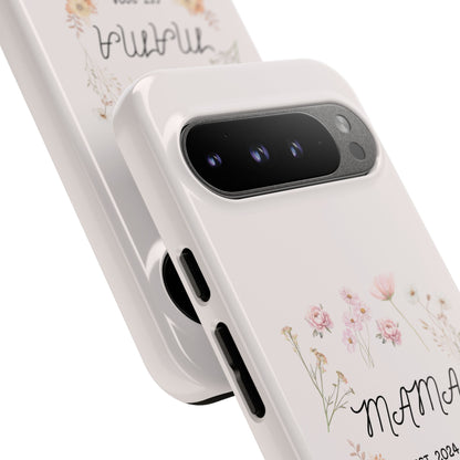 Phone Case - Floral Personalized Tough Case for Mother's Day - Mama, Est [Year], Children's Names