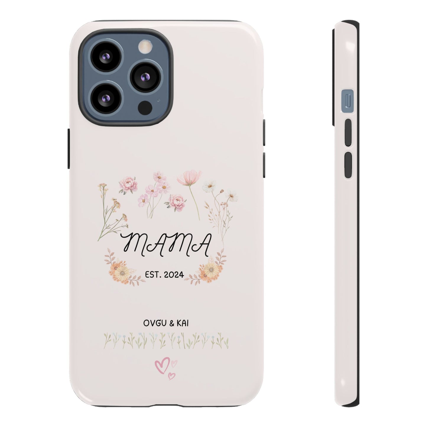 Phone Case - Floral Personalized Tough Case for Mother's Day - Mama, Est [Year], Children's Names