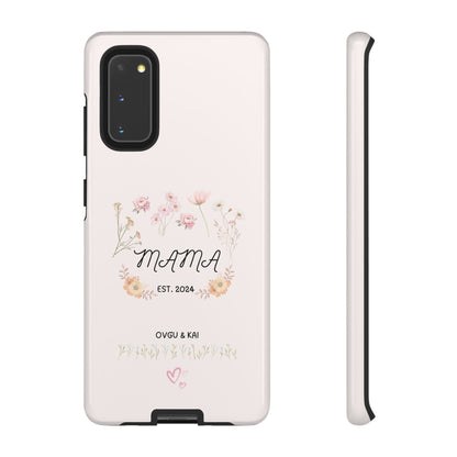Phone Case - Floral Personalized Tough Case for Mother's Day - Mama, Est [Year], Children's Names
