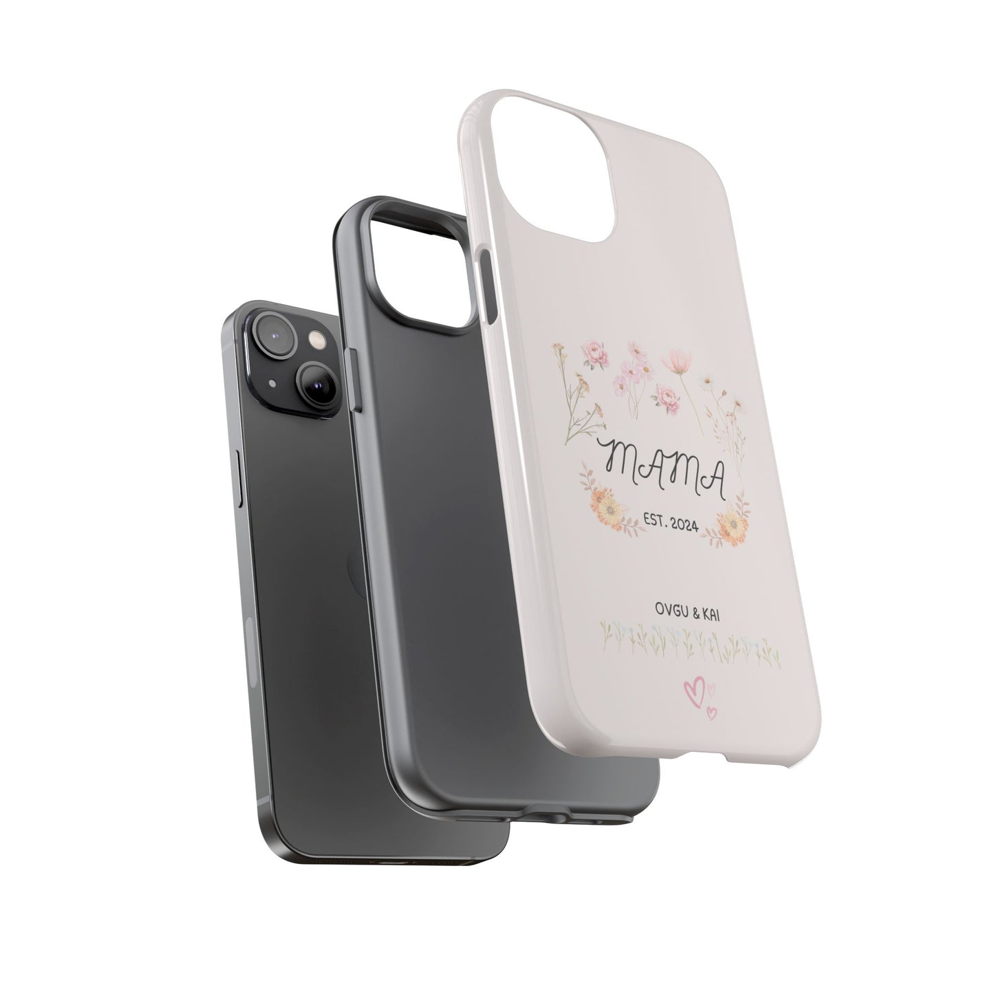 Phone Case - Floral Personalized Tough Case for Mother's Day - Mama, Est [Year], Children's Names