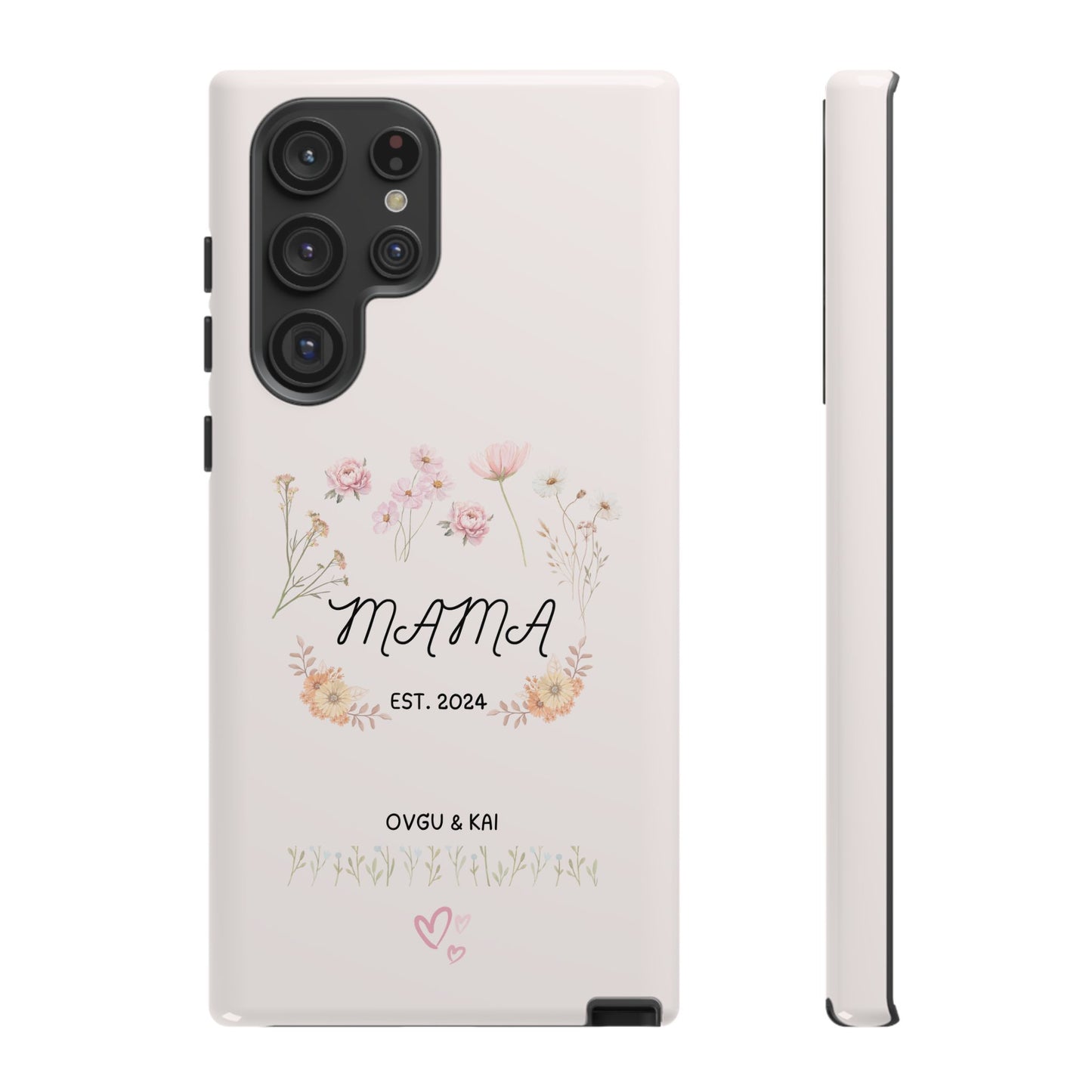 Phone Case - Floral Personalized Tough Case for Mother's Day - Mama, Est [Year], Children's Names