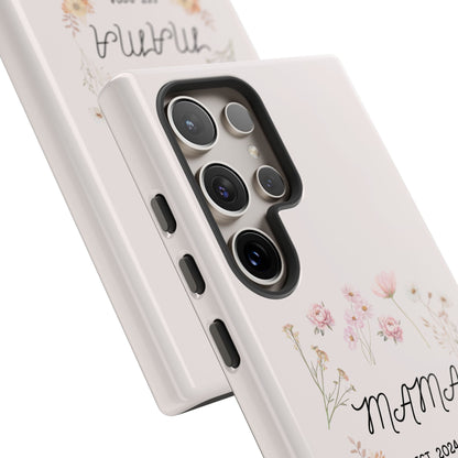 Phone Case - Floral Personalized Tough Case for Mother's Day - Mama, Est [Year], Children's Names