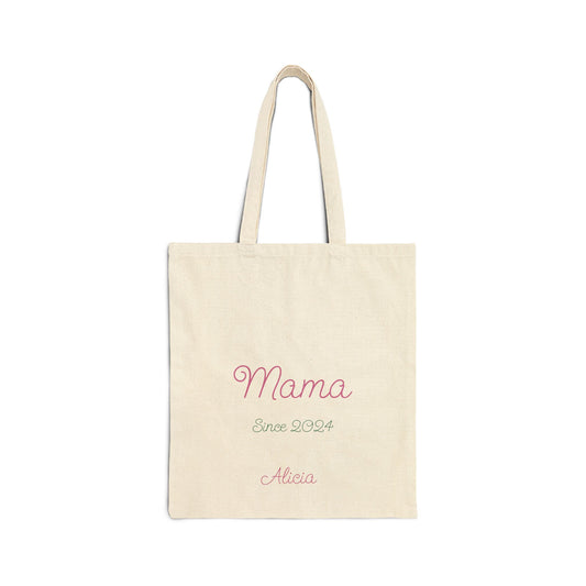 Personalized Mom's Day Cotton Canvas Tote Bag, Mother's Day Gift
