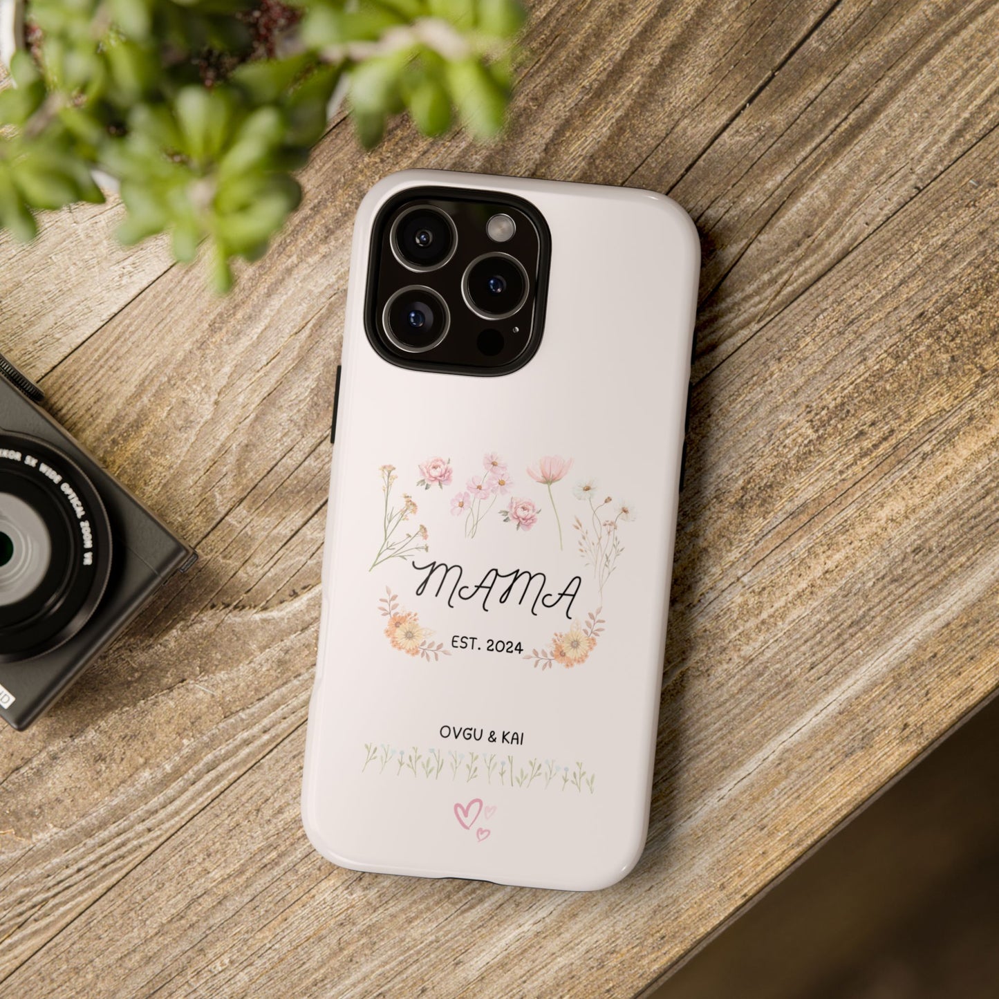 Phone Case - Floral Personalized Tough Case for Mother's Day - Mama, Est [Year], Children's Names