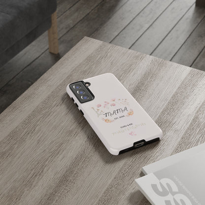 Phone Case - Floral Personalized Tough Case for Mother's Day - Mama, Est [Year], Children's Names