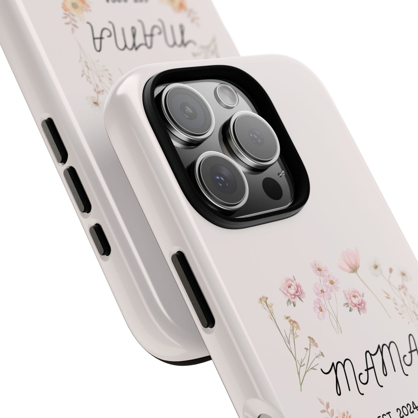 Phone Case - Floral Personalized Tough Case for Mother's Day - Mama, Est [Year], Children's Names