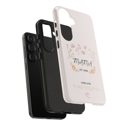 Phone Case - Floral Personalized Tough Case for Mother's Day - Mama, Est [Year], Children's Names