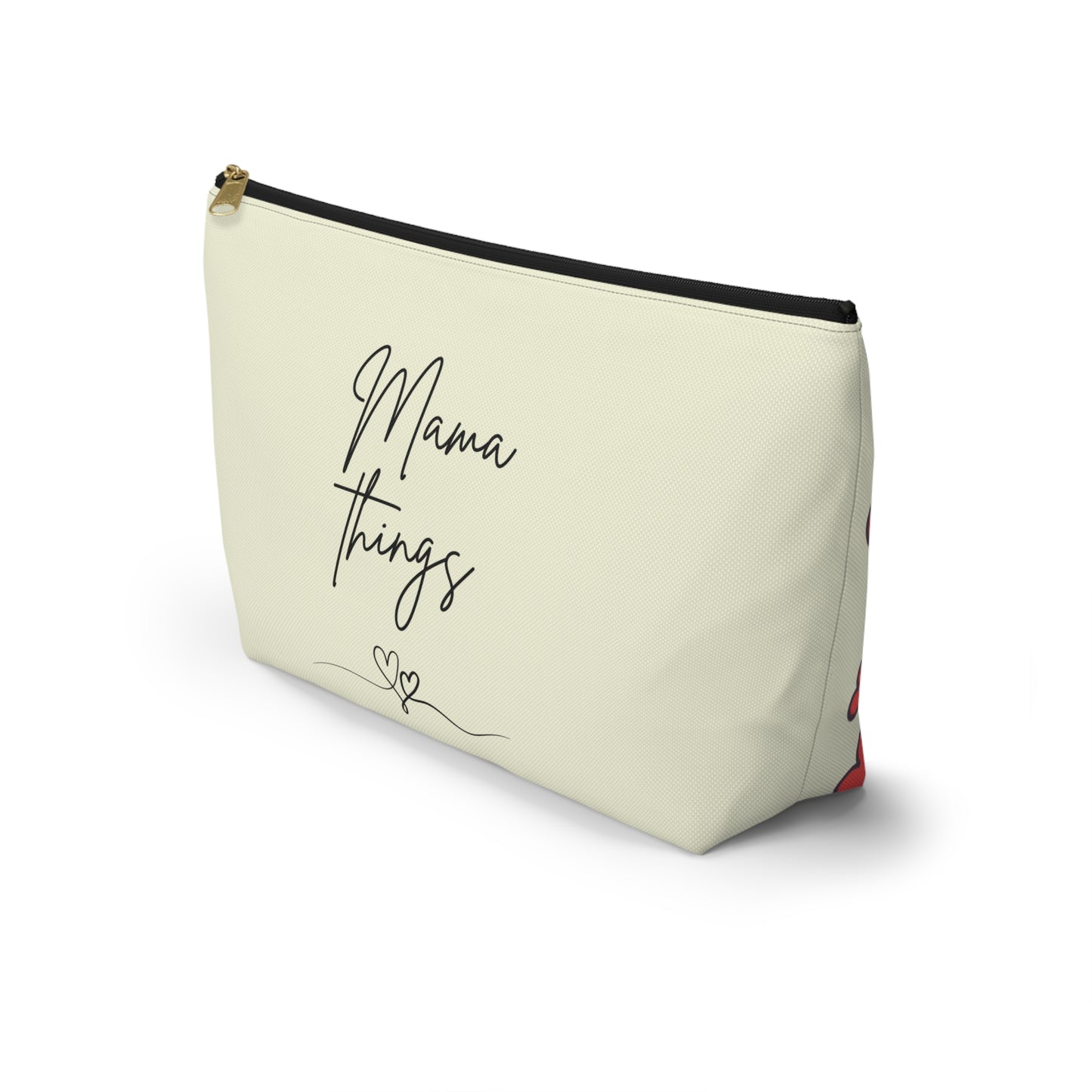 Accessory Pouch - Mama Things Heart Pattern - Stylish Organizer for Moms , Mother’s Day Gift