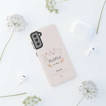 Phone Case - Floral Personalized Tough Case for Mother's Day - Mama, Est [Year], Children's Names