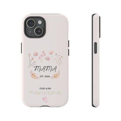 Phone Case - Floral Personalized Tough Case for Mother's Day - Mama, Est [Year], Children's Names