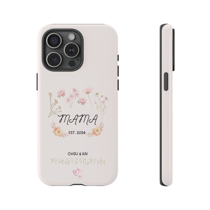 Phone Case - Floral Personalized Tough Case for Mother's Day - Mama, Est [Year], Children's Names