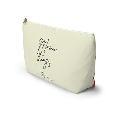 Accessory Pouch - Mama Things Heart Pattern - Stylish Organizer for Moms , Mother’s Day Gift