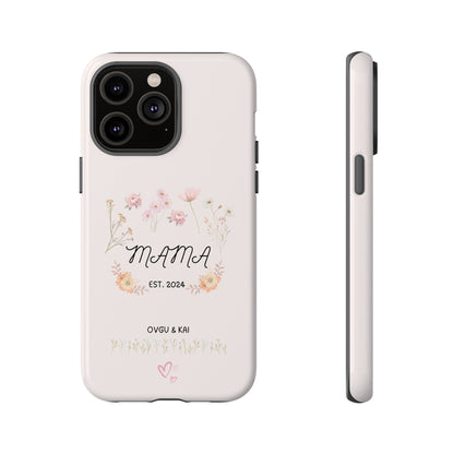 Phone Case - Floral Personalized Tough Case for Mother's Day - Mama, Est [Year], Children's Names