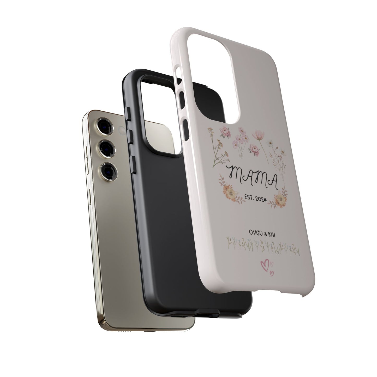 Phone Case - Floral Personalized Tough Case for Mother's Day - Mama, Est [Year], Children's Names