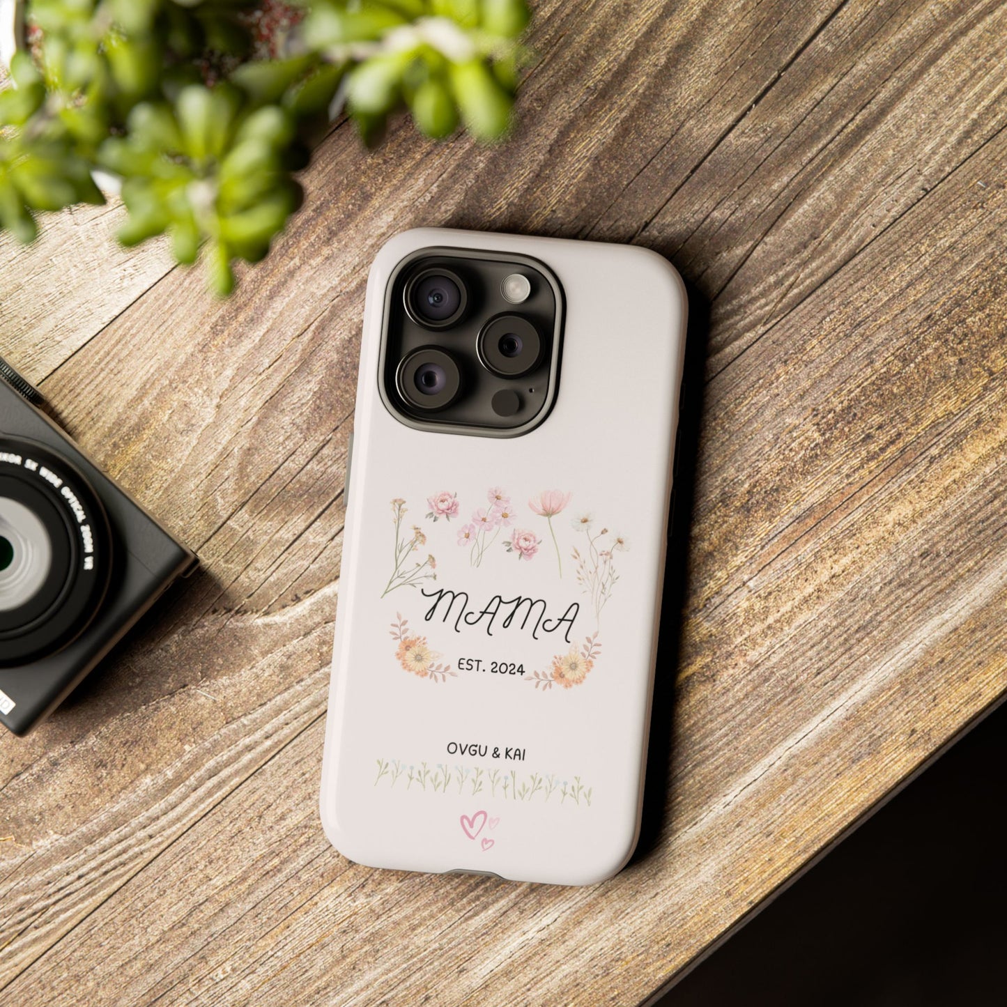 Phone Case - Floral Personalized Tough Case for Mother's Day - Mama, Est [Year], Children's Names