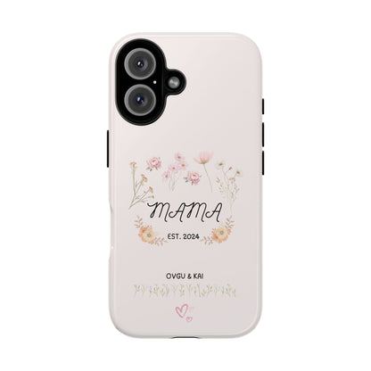 Phone Case - Floral Personalized Tough Case for Mother's Day - Mama, Est [Year], Children's Names