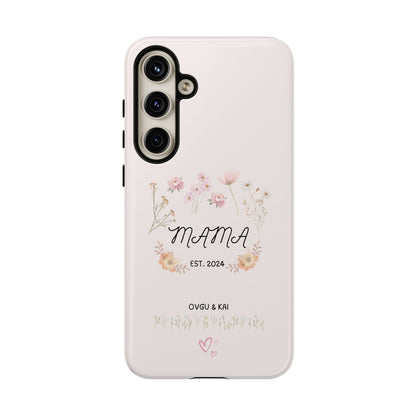 Phone Case - Floral Personalized Tough Case for Mother's Day - Mama, Est [Year], Children's Names