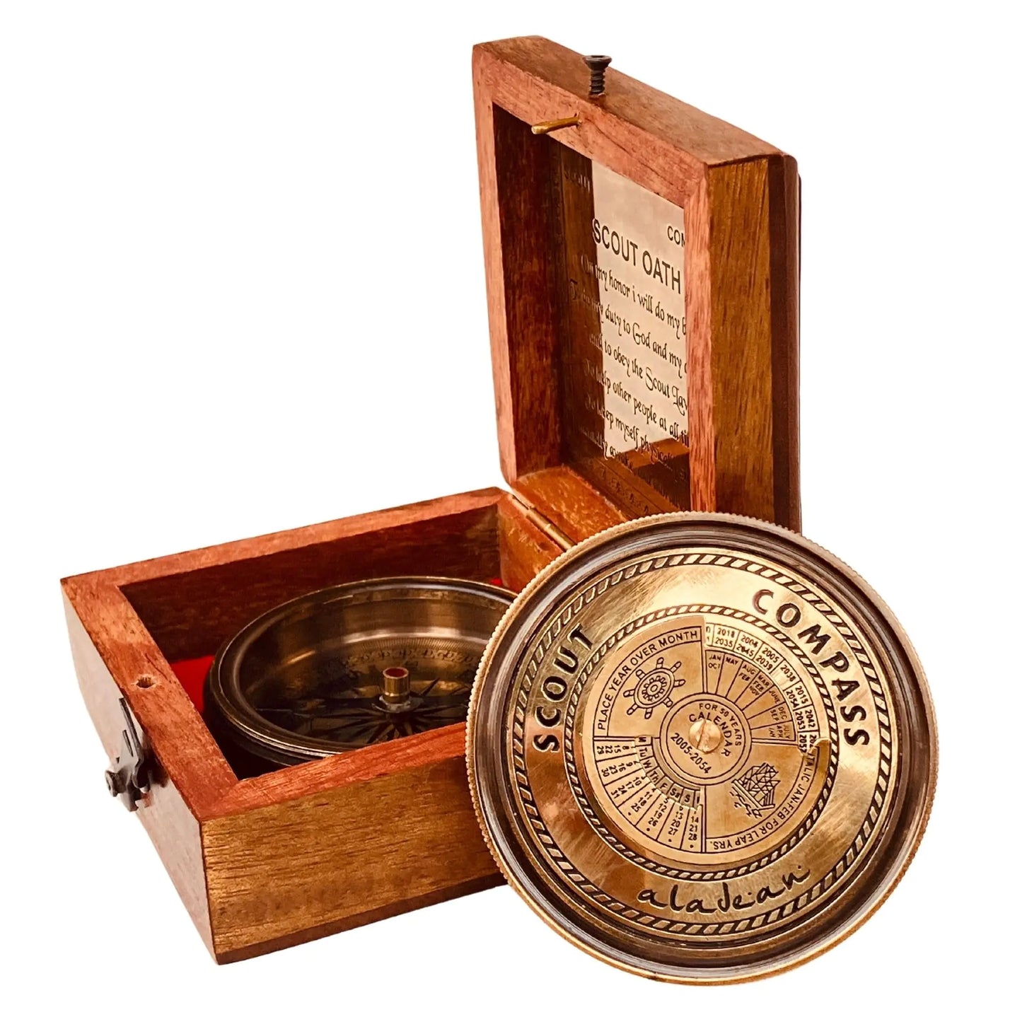 Oath Compass in Wood Box (#1 Scout Compass)