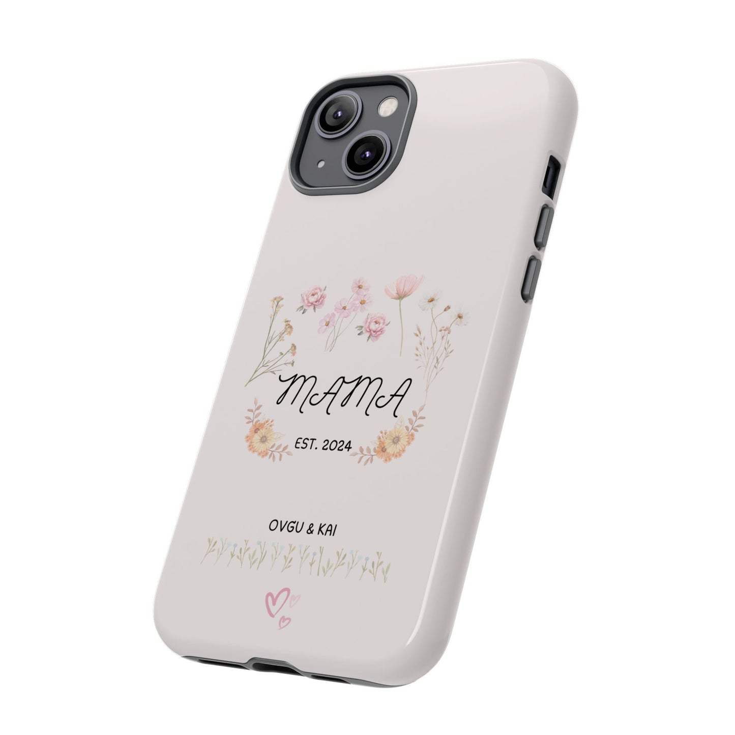 Phone Case - Floral Personalized Tough Case for Mother's Day - Mama, Est [Year], Children's Names